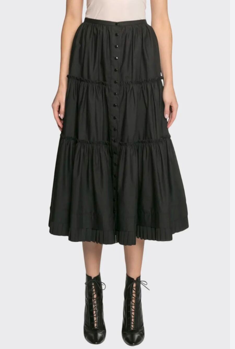 Marc Jacobs The Prairie Tiered Ruffle Skirt Whimsigoth Black Womans 4